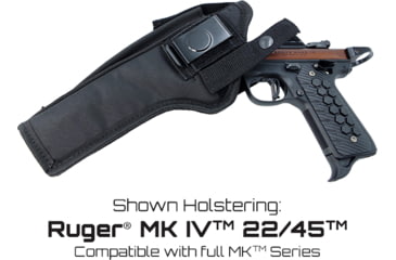 Image of TANDEMKROSS Side Switch Nylon Ambidextrous Belt Loop Holster For Ruger MK Series, 22/45 Browning Buck Mark, and Smith &amp; Wesson SW22 Victory, Black, TK00N0367BLK1