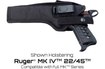 Image of TANDEMKROSS Side Switch Nylon Ambidextrous Belt Loop Holster For Ruger MK Series, 22/45 Browning Buck Mark, and Smith &amp; Wesson SW22 Victory, Black, TK00N0367BLK1