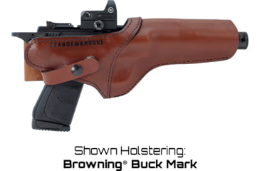 Image of TANDEMKROSS Sideslinger Premium Leather Ranch Right Hand Belt Loop Holster For Ruger MK Series, 22/45 Browning Buck Mark, And Smith &amp; Wesson SW22 Victory, Brown, TK19N0368BRN1