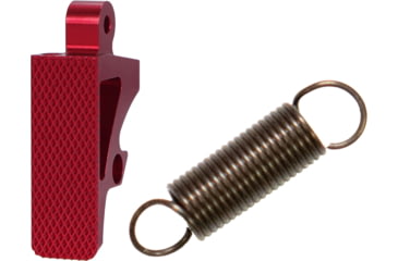 Image of TANDEMKROSS Victory Trigger, Taurus TX 22, Flat-Faced, Skeletonized, Red + TaurusTX 22 Lightened Trigger Spring, Silver
