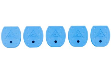 Image of TangoDown Base Pad Vickers Tactical for Tactical Magazine Floor Plates for 9MM, 40 S&amp;W, 357 SIG, 45GAP, Five Pack, Blue, TDVTMFP-001-BLU