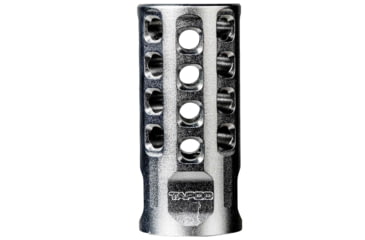 Image of Tapco Muzzle Brake Silver Anodized Aluminum 1/2&quot;X28 Threads 2&quot; Oal .920&quot; Diameter 22Lr, TAP22010