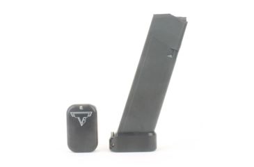 Image of Taran Tactical Innovations Firepower Magazine Extension Base Pad, Glock 19/23, +2/3 Round, Flat Black, GBP940C-00