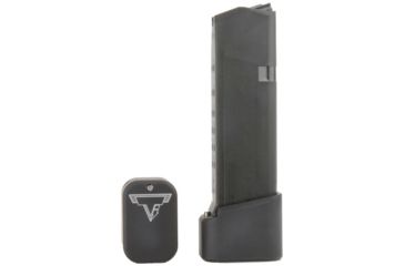 Image of Taran Tactical Innovations Firepower Magazine Extension Base Pad, Glock 19/23, +4/5 Round, Flat Black, GBP940C-0