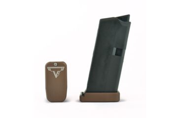 Image of Taran Tactical Innovations Firepower Magazine Extension Base Pad, Glock 43, +1 Round, Coyote Bronze, GBP9-006