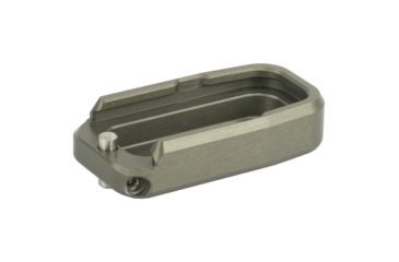Image of Taran Tactical Innovations Firepower Magazine Extension Base Pad, Glock 43, +1 Round, Titanium Gray, GBP9-005