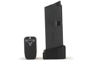 Image of Taran Tactical Innovations Base Pad for Glock 43 Magazine, Black, 2, GBP9-01