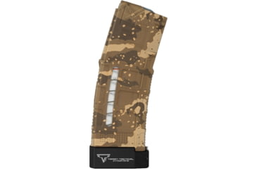 Image of Taran Tactical Innovations AR-15 Completed Rifle Magazine Camo PMAG w/ Window &amp; TTI, Camo/Flat Black, 35, PMBP-CM-CAMO-W-00