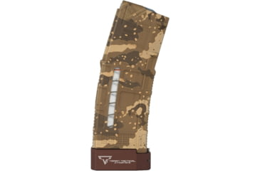 Image of Taran Tactical Innovations AR-15 Completed Rifle Magazine Camo PMAG w/ Window &amp; TTI, Camo/Coyote Bronze, 35, PMBP-CM-CAMO-W-06
