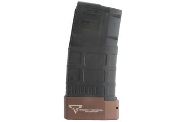 Image of Taran Tactical Innovations Firepower Magazine Extension Base Pad, AR-10 .308 20/25 Magpul PMAG, +5 Round, Coyote Bronze, PMBP-006