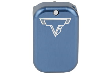 Image of Taran Tactical Innovations Base Pad, For Glock 17/22, +3/+4, Small, Titanium Blue Finish