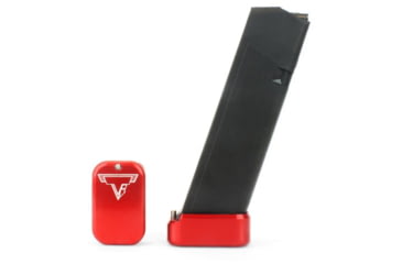 Image of Taran Tactical Innovations Base Pad for Glock 9/40 Competition, 0 Round, Red, 0, GBP940-0003