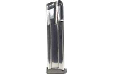 Image of Taran Tactical Innovations Checkmate 140 Completed 9mm Luger Pistol Magazine w/ TTI 4mm Flat Black Basepad, Silver/Gray, 21, 2011-CM-SLVR-140-5
