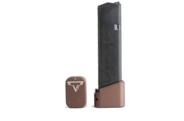 Image of Taran Tactical Innovations Firepower Magazine Extension Base Pad, Glock 17/17L/19X/22/24/34/35/45, +5/6 Round, Coyote Bronze, GBP940-06