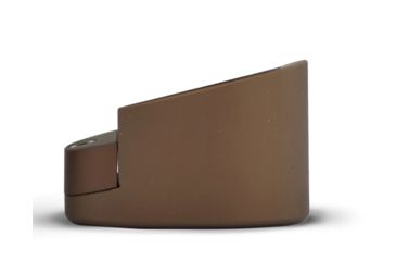 Image of Taran Tactical Innovations Firepower Magazine Extension Base Pad, Smith &amp; Wesson M&amp;P Shield 9/40, +1/2 Round, Coyote Bronze, MPSB940-06