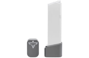 Image of Taran Tactical Innovations Base Pad Kit for Glock 19/23 +4/5, Titanium Gray, 5, GBP940C-5