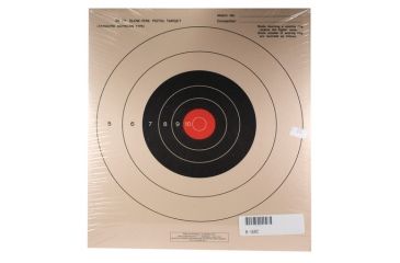 Image of Target Barn B-16 Slow Fire Pistol Targets With Red Center 100 Per Pack