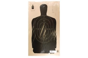 Image of Target Barn B-34 Police Silhouette Paper Targets 25 Yard 100 Per Pack