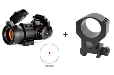 Image of Tasco Propoint Red Dot Sight - 1x32mm, 5 MOA w/ Burris Xtreme Tactical Picatinny Rail 30mm Extra High 1in Rifle Scope Ring