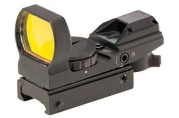 Image of Tasco Rimfire 1x Rifle Scope Black Matte Red Dot 4 Dial-in Reticles, QP22