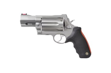 Image of Taurus 513 Raging Judge Magnum Revolver, .45 Long Colt/.410 Bore/.454 Casull, 3in Barrel, Fixed, Stainless Frame, Rubber Grip, 6 Round Cylinder, 2-513039