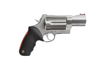 Image of Taurus 513 Raging Judge Magnum Revolver, .45 Long Colt/.410 Bore/.454 Casull, 3in Barrel, Fixed, Stainless Frame, Rubber Grip, 6 Round Cylinder, 2-513039