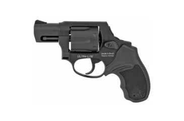 Image of Taurus 856 Ultra Lite Revolver, .38 Special +P, 2in Barrel, Fixed, Matte Black Frame, Rubber Grip, 6 Round Cylinder, 2856021ULCH