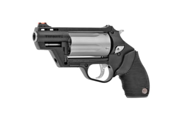 Image of Taurus Judge PD Revolver, .45 Long Colt/.410 Bore, 2.5in Barrel, Adjustable Sight, Black Frame, Rubber Grip, 5 Round Cylinder, 2441029TCPLY