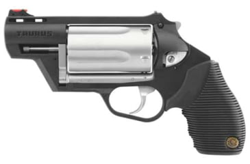 Image of Taurus Judge PD Revolver, .45 Long Colt/.410 Bore, 2.5in Barrel, Adjustable Sight, Black Frame, Rubber Grip, 5 Round Cylinder, 2441029TCPLY
