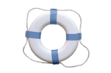 Image of Taylor Made Decorative Ring Buoy - 24" - White/Blue - Not USCG Approved 65020