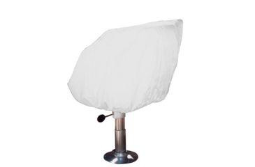 Image of Taylor Made Helm/Bucket/Fixed Back Boat Seat Cover - Vinyl White 65042