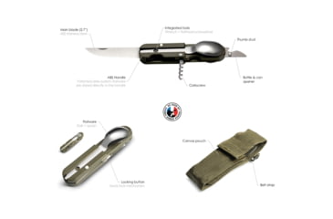 Image of TB Outdoor French Army Camp Knife Black