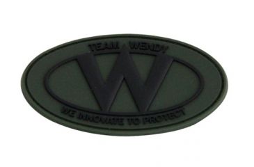 Image of Team Wendy 'W'' Logo Patch 2in x 3in, Green, C390-RG-2