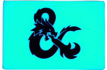 Image of TEC Accessories BEACON Patch, 3in X 2in X 0.19in, Proprietary Embrite Compound Construction, Hook And Loop Backing, Dungeons &amp; Dragons Artwork, Glows Aqua In The Dark, EMP-007-A