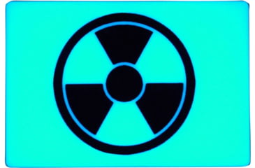 Image of TEC Accessories BEACON Patch, 3in X 2in X 0.19in, Proprietary Embrite Compound Construction, Hook And Loop Backing, Radioactive Artwork, Glows Aqua In The Dark, EMP-003-A