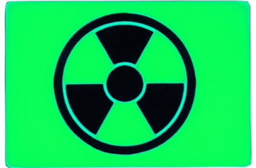 Image of TEC Accessories BEACON Patch, 3in X 2in X 0.19in, Proprietary Embrite Compound Construction, Hook And Loop Backing, Radioactive Artwork, Glows Green In The Dark, EMP-003-G