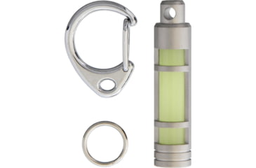 Image of TEC Accessories Embrite Glow Fob SS, 1.5, SS Housing, Embrite Technology Glows Up To 12 Hours When Exposed To Sunlight/Uv Light, Indoor/Outdoor Use, Keyring, S3-SB-NAT-EG