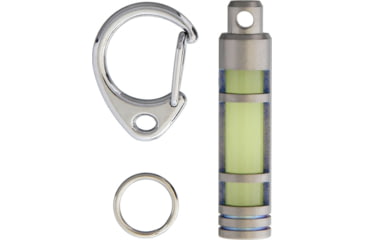 Image of TEC Accessories Embrite Glow Fob Tiium, 1.5, Titanium Housing, Embrite Technology Glows Up To 12 Hours When Exposed To Sunlight/Uv Light, Indoor/Outdoor Use, Keyring, T3-SB-NAT-EG
