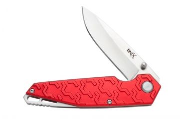 Image of TecX Inceptra 440 Stainless Drop Point Blade, Folding Knife, Red Handle, 4.5 75687