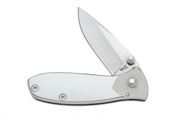 Image of TecX Tags-S 440 Stainless Drop Point Blade, Folding Knife, Stainless Handle, 2.75 75702