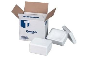 Image of Tegrant Thermosafe Thermosafe Thick And Thin Wall Insulated Shippers, Case of 8, Expanded Polystyrene, Thermosafe Brands Thick Wall, Assembled Foam Unit In Corrugated Carton, 439