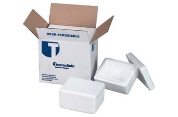 Image of Tegrant Thermosafe ThermoSafe Thick and Thin Wall Insulated Shippers, Expanded Polystyrene, ThermoSafe Brands 346UPS Thin Wall, Assembled Foam Unit In Corrugated Carton