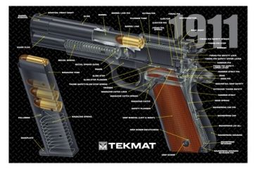 Image of Tekmat Armorers Bench Mat 11''x17'' 1911 Pistol Cut Away