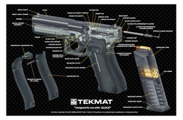Image of Tekmat Armorers Bench Mat 11''x17'' Glock 17 G4 Cut Away