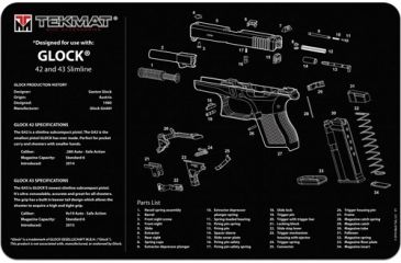 Image of Tekmat Armorers Bench Mat 11''x17'' Glock 42 &amp; 43
