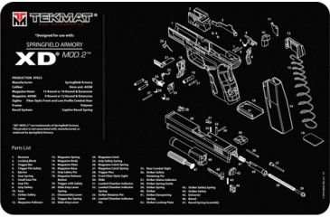 Image of Tekmat Armorers Bench Mat 11''x17'' S-field Xd Mod2 Pistol