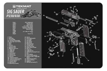 Image of Tekmat Armorers Bench Mat 11''x17'' Sig Sauer 238 Pistol