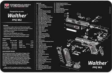 Image of Tekmat Armorers Bench Mat 11''x17'' Walther Ppqm2 Pistol
