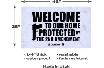 Image of TekMat Door Mat, 2nd Amendment, Black, 25x42 TEK-42-2AMENDMENT-U