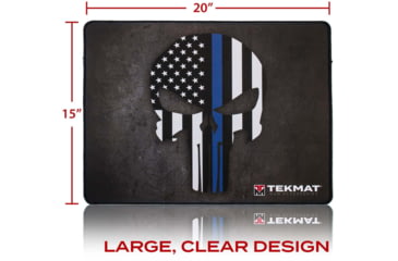 Image of TekMat Ultra 20 - Punisher Blueline Gun Cleaning Mat, Punisher Blueline, TEK-20-PUNISHER-BL